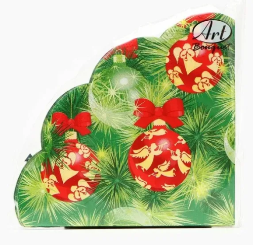 BOUQUET Art rondo салфетки столовые нг украшение на ель 3сл. 32см 12шт